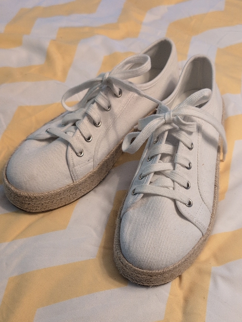 Canvas Espadrille Platform Sneakers